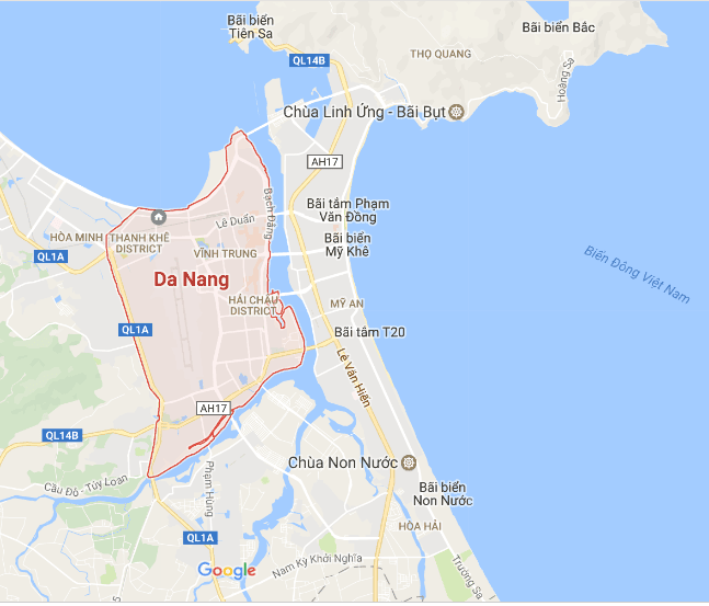 Bản đồ đi chùa Linh Ứng Bản đồ đi chùa Linh Ứng
