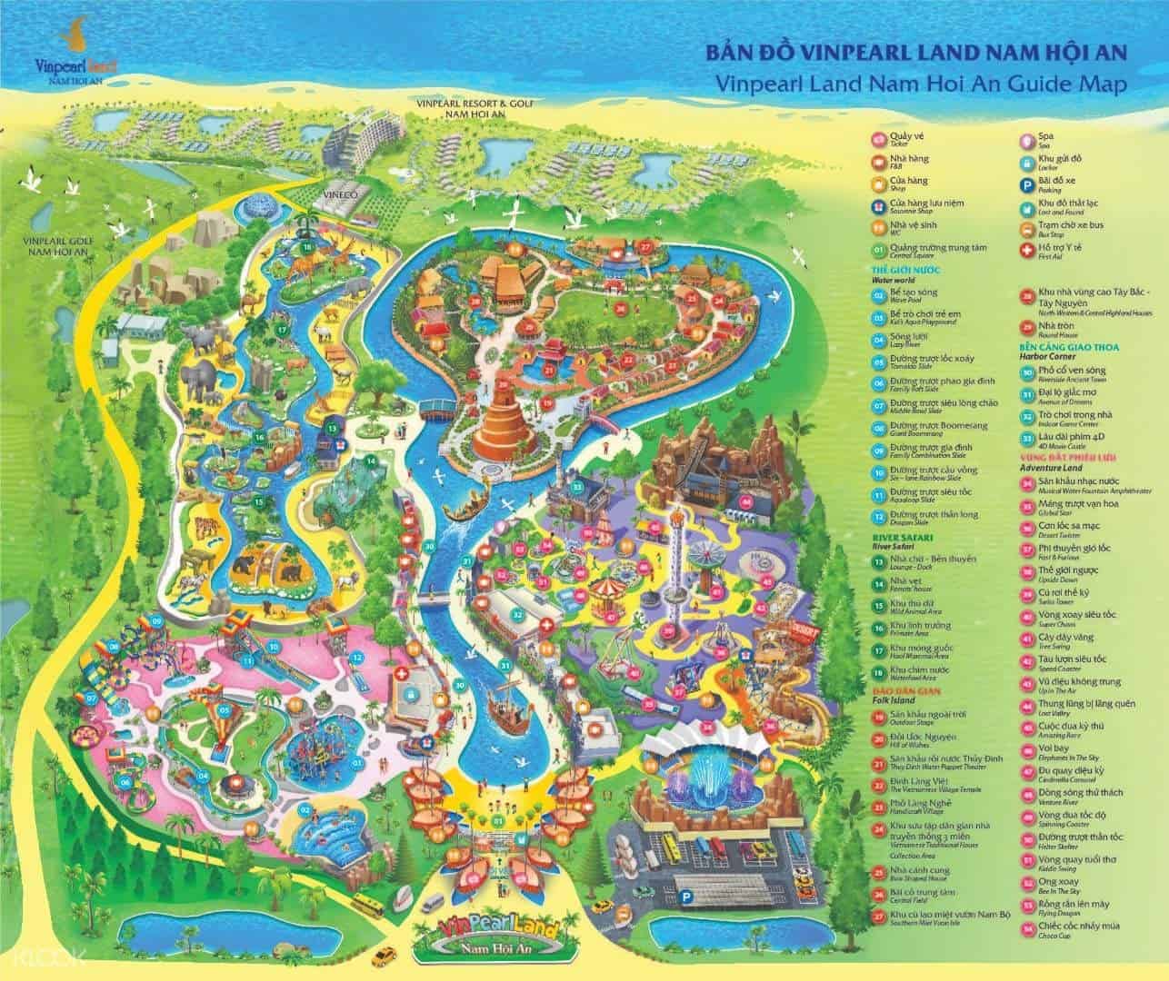 Bản đồ trong Vinpearl Land Nam Hội An Bản đồ trong Vinpearl Land Nam Hội An